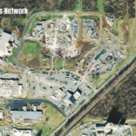 US tornado damage aerial view